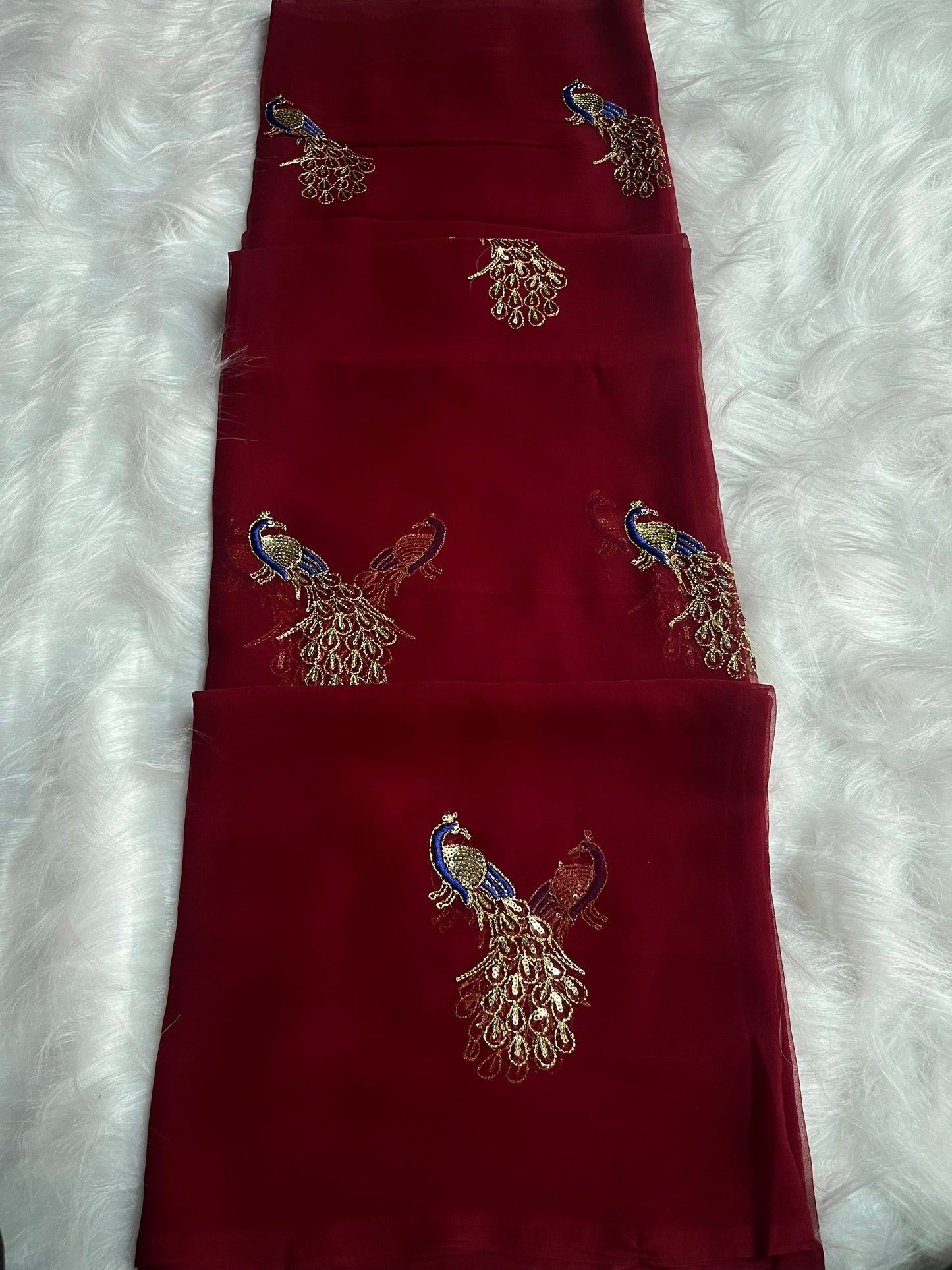 51 mor pattern saree