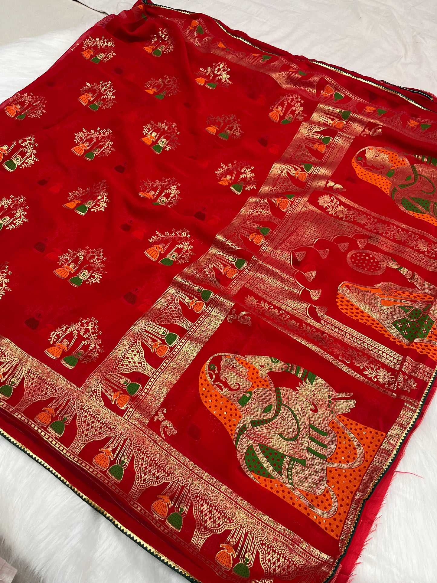 Bani thani karwa chauth special  red saree