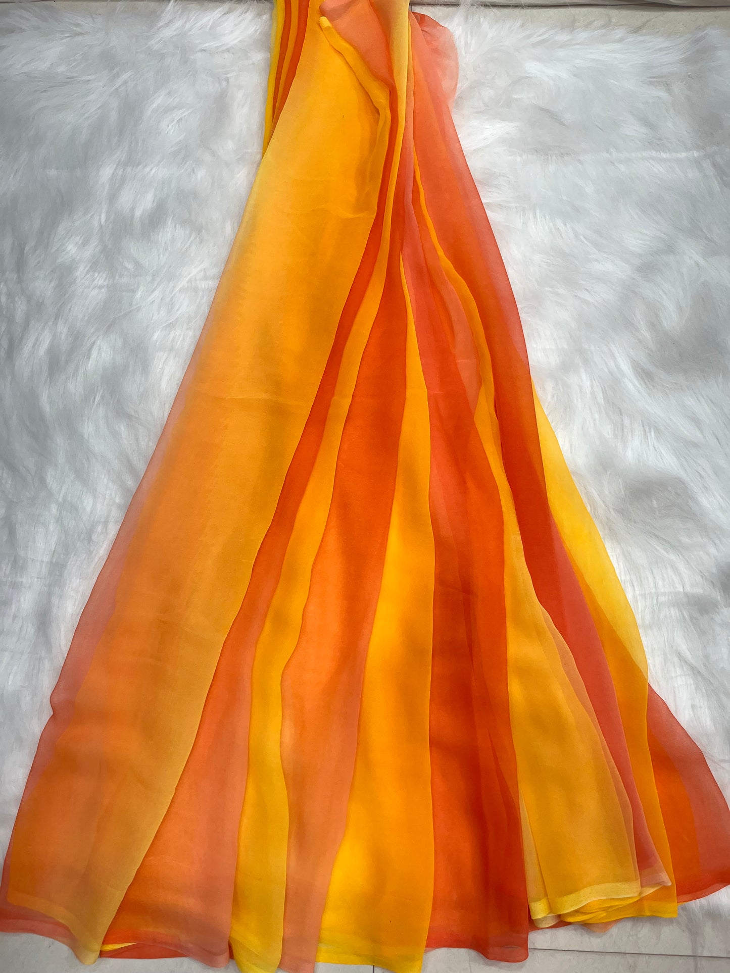 Die shaded saree