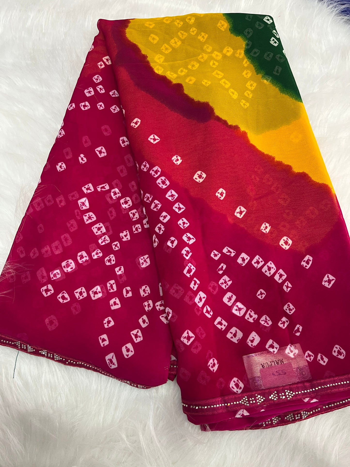 Ghewar bandej with stone lace