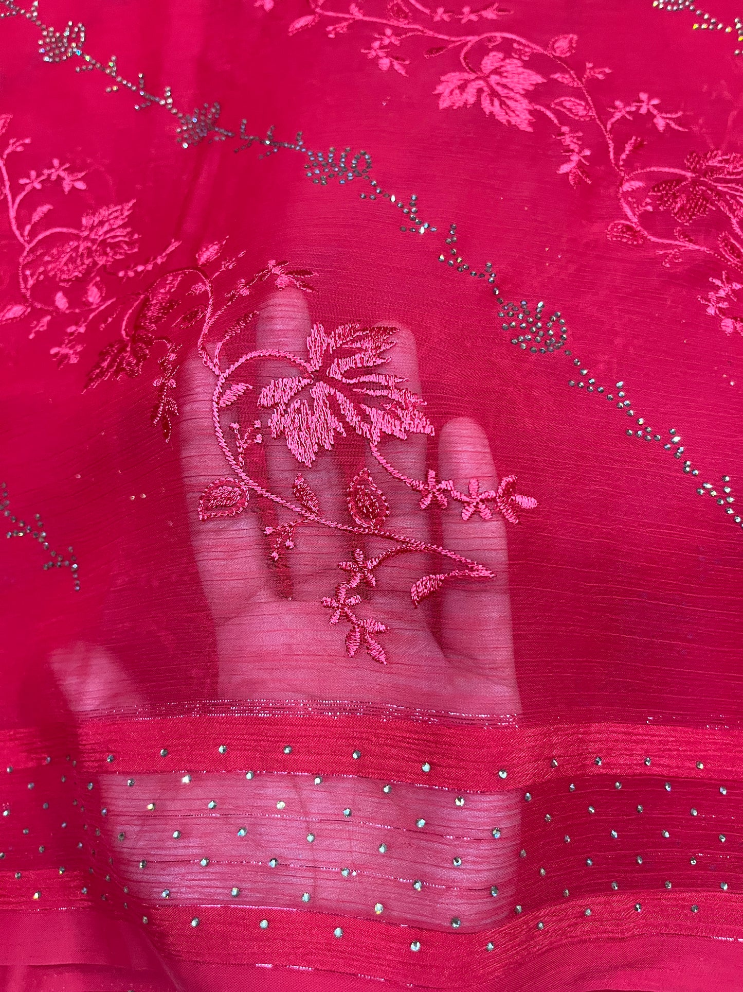 Red trending saree specially for karwachauth saree