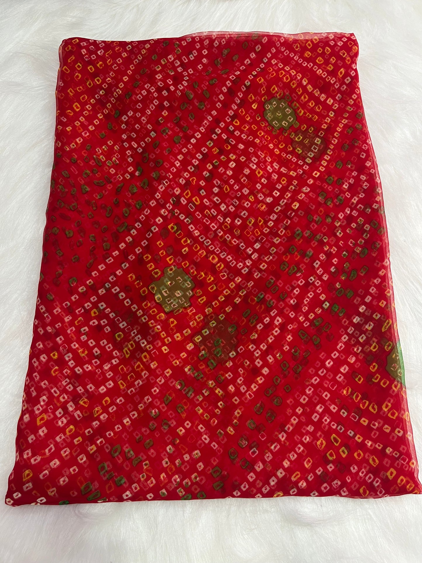 Pure looking bareek bandej saree gold pure