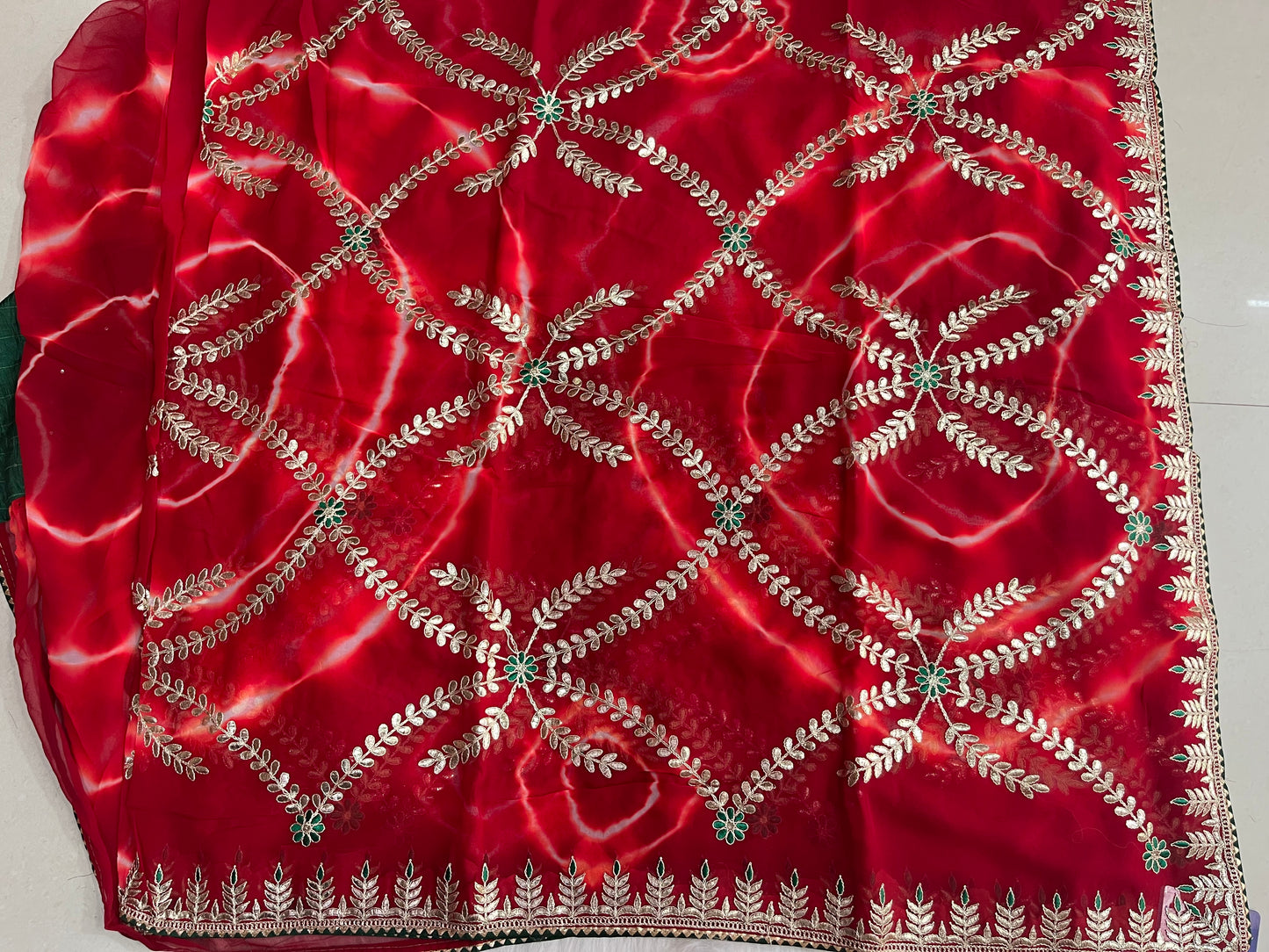 Gotta patti jaal work saree