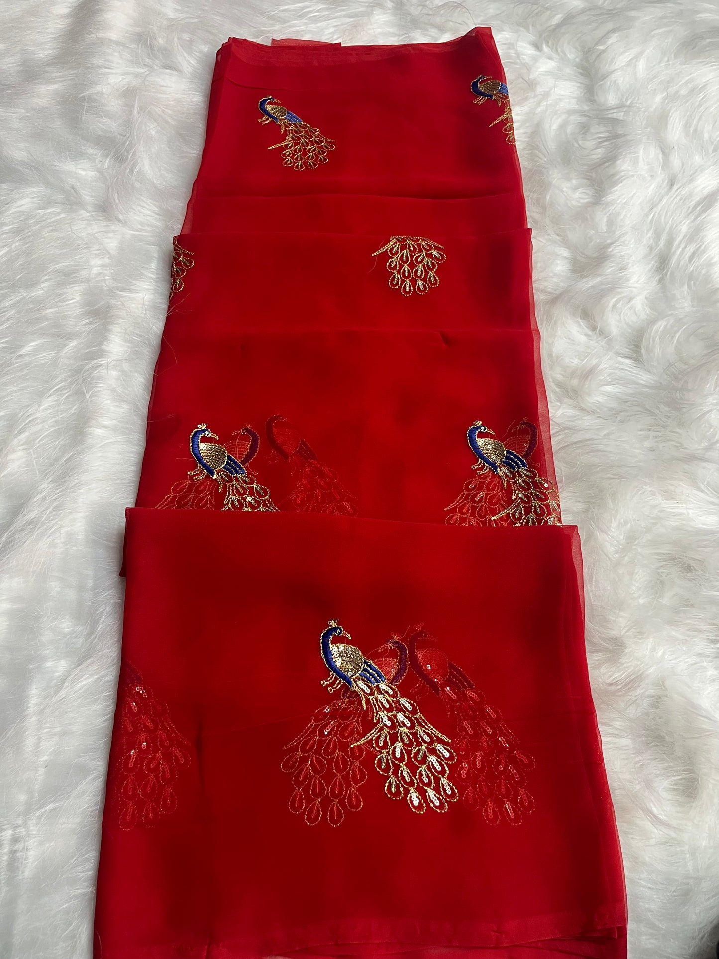 51 mor pattern saree