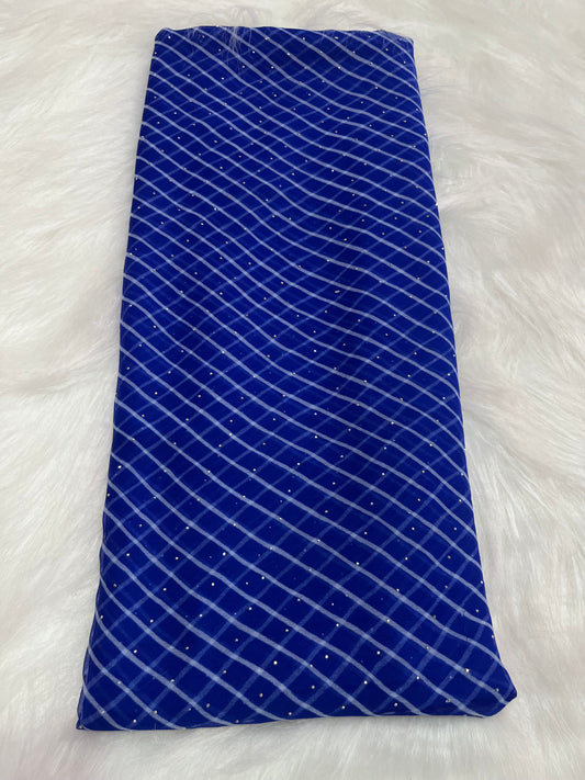 Royal blue lehriya siroski