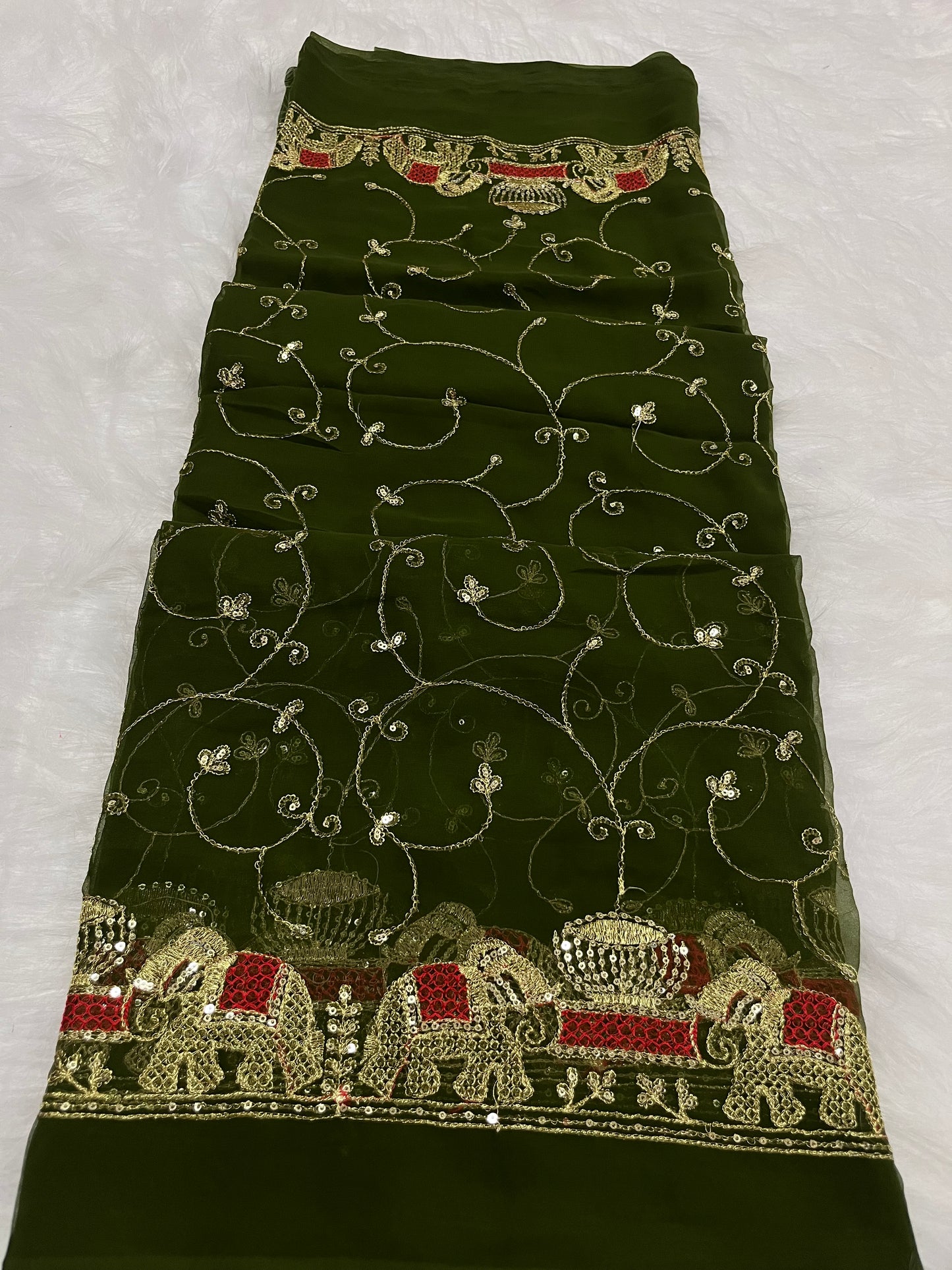 elephant jaal mehndi green color