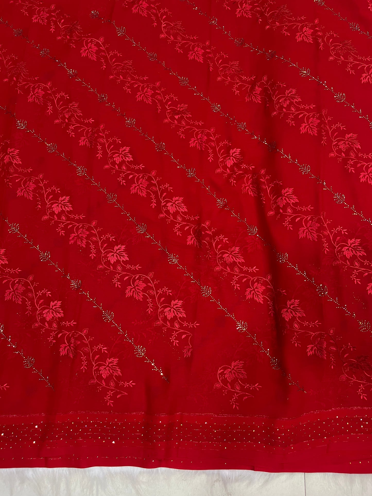 Red trending saree specially for karwachauth saree