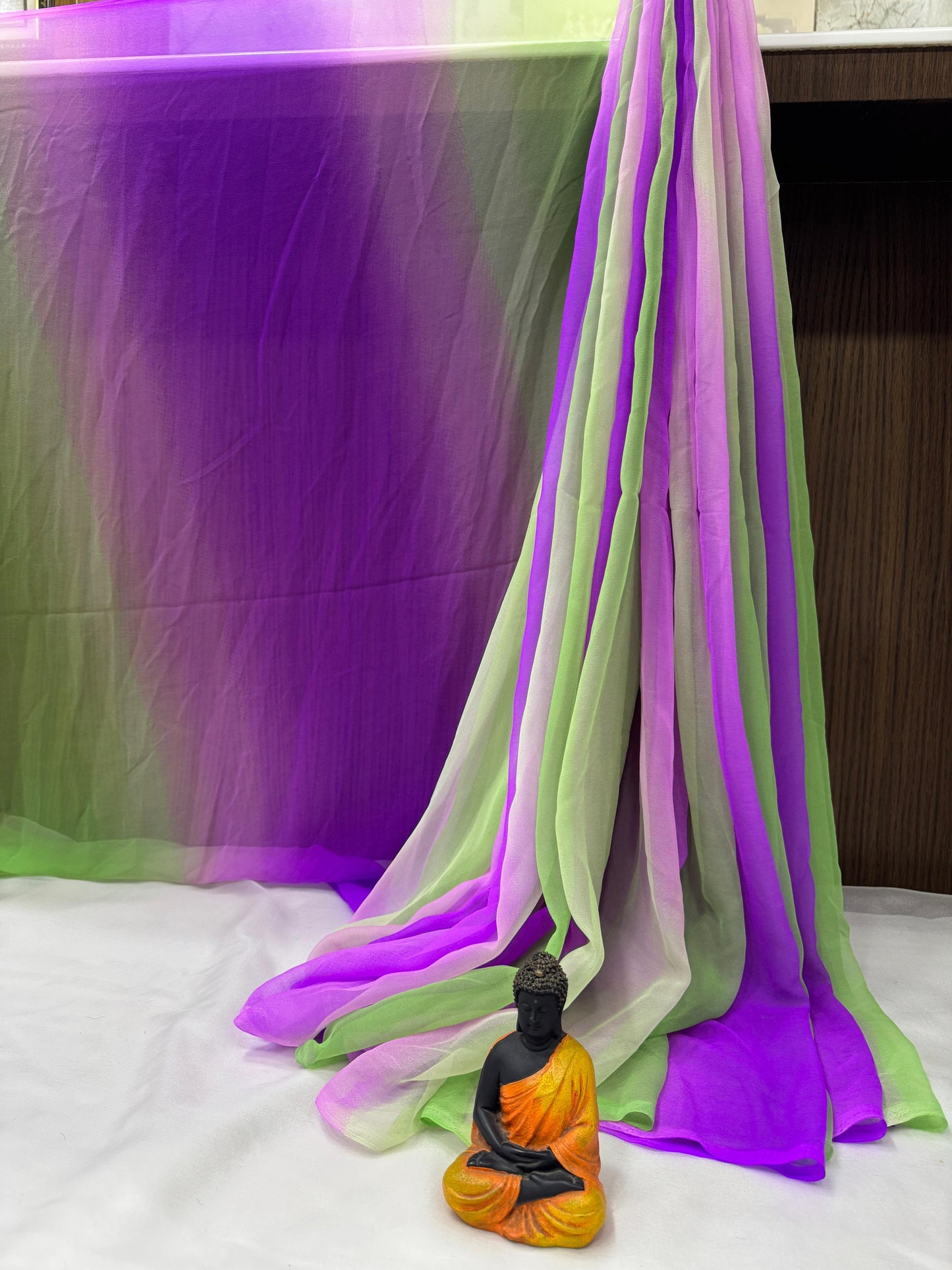 Die shaded saree