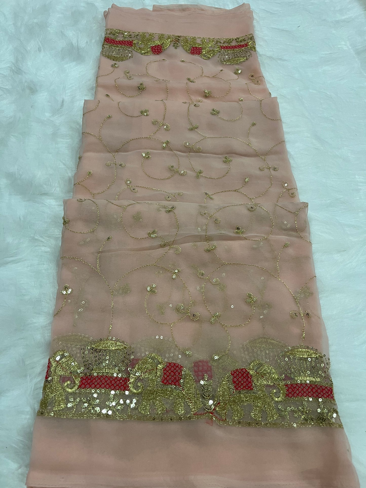 elephant jaal peach colour