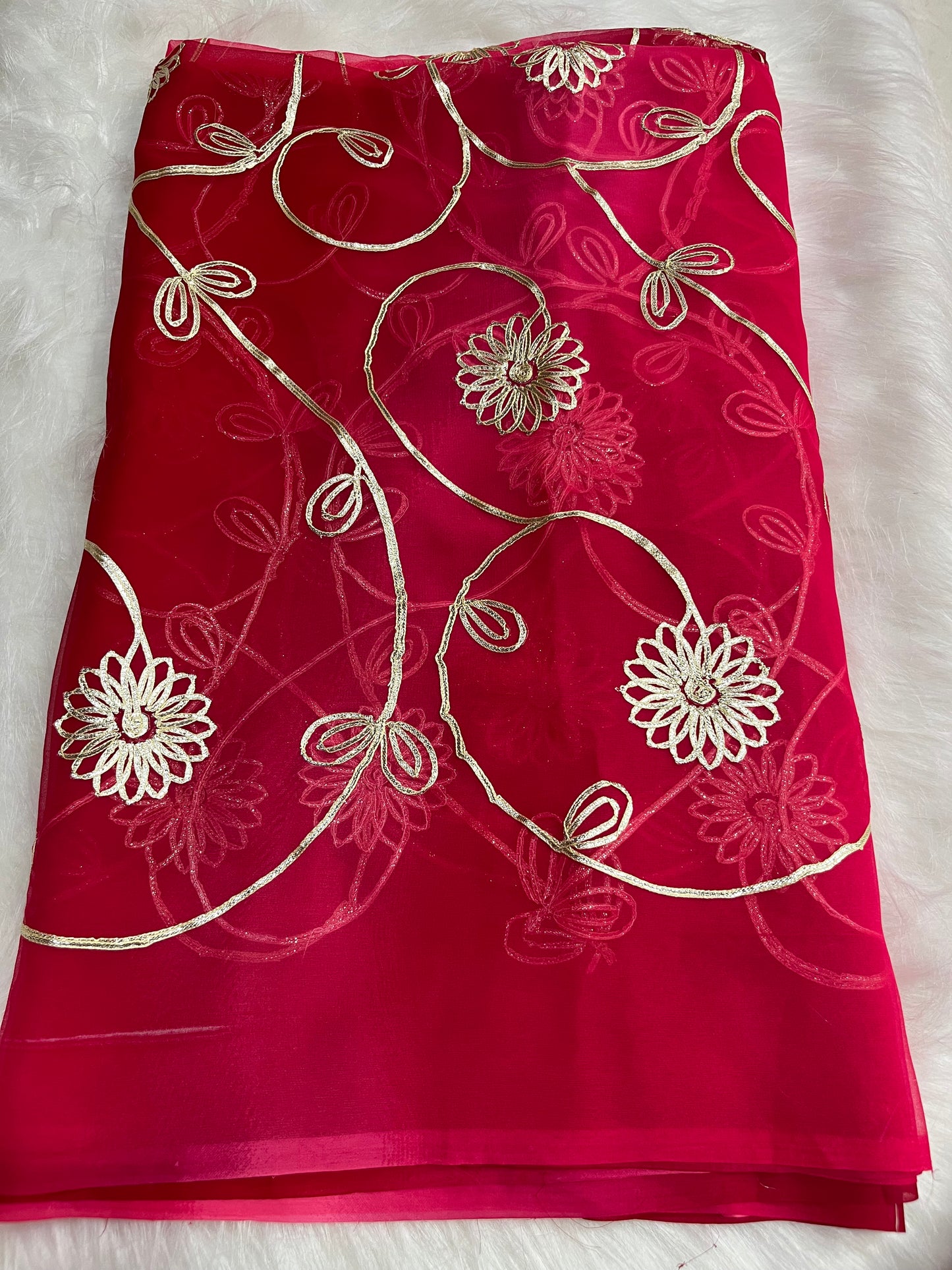Shaded kacha gotta work sarees