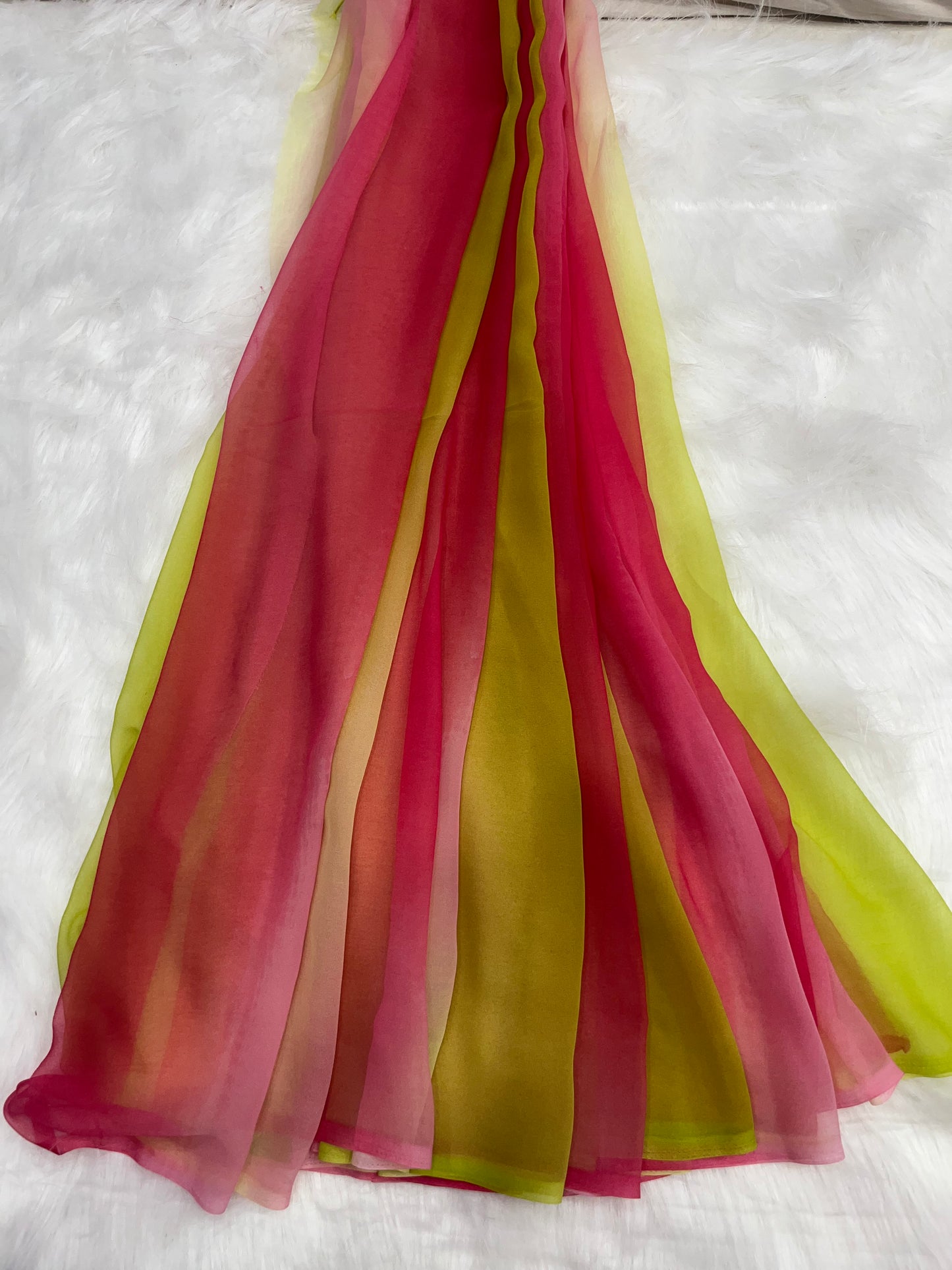 Die shaded saree