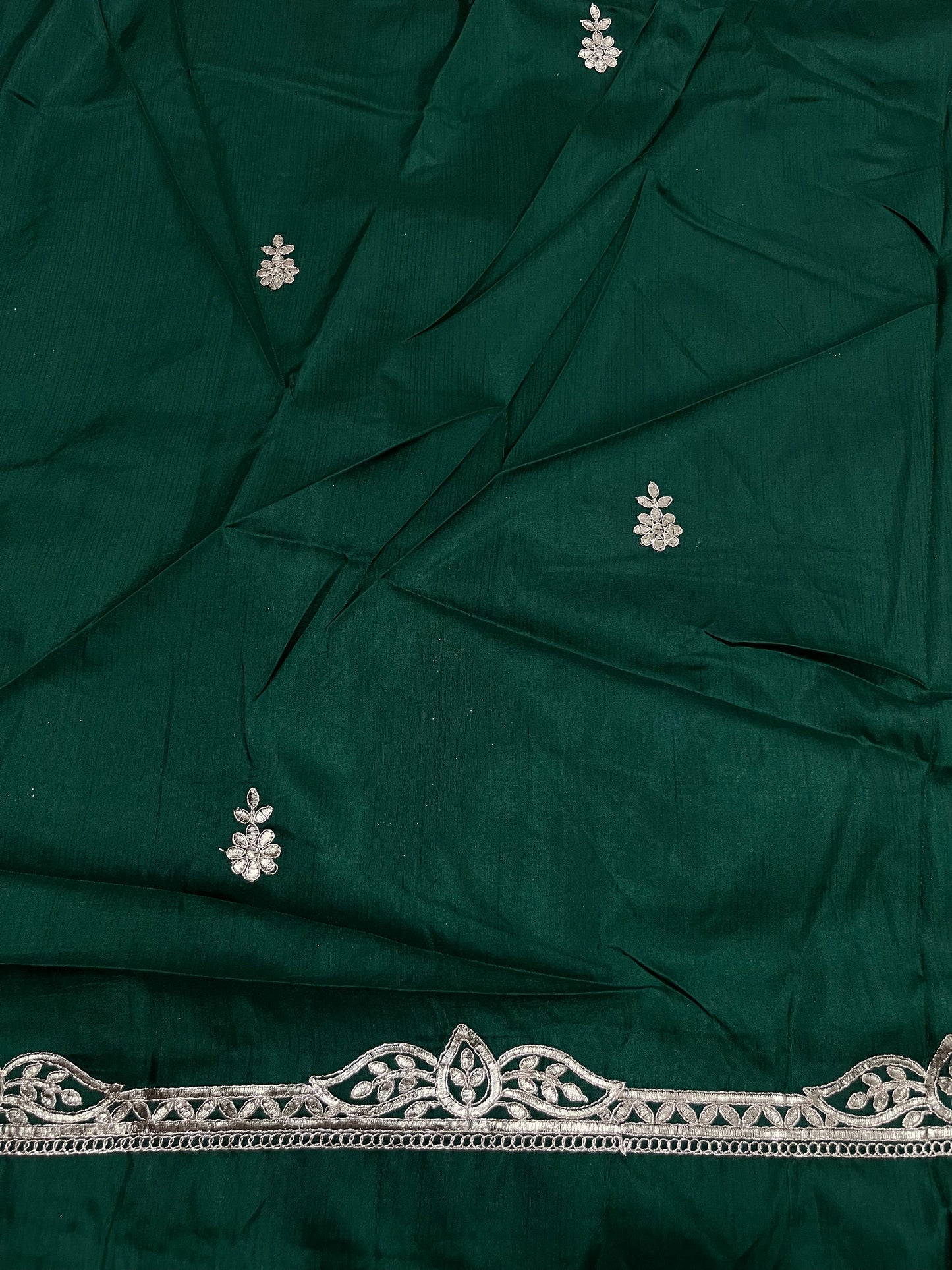 Rani pink lehriya gota patti work