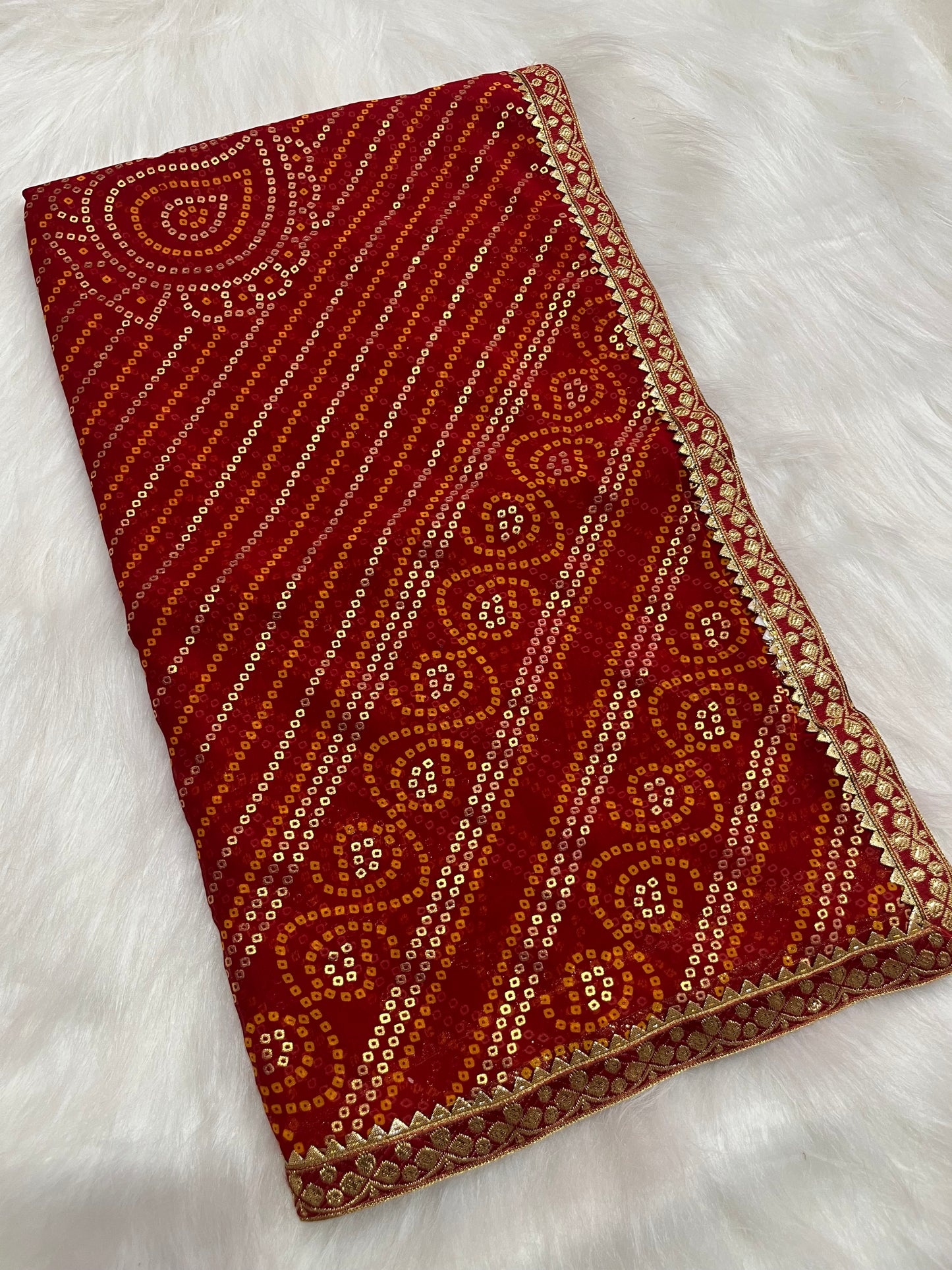 Bandhani saree with blouse