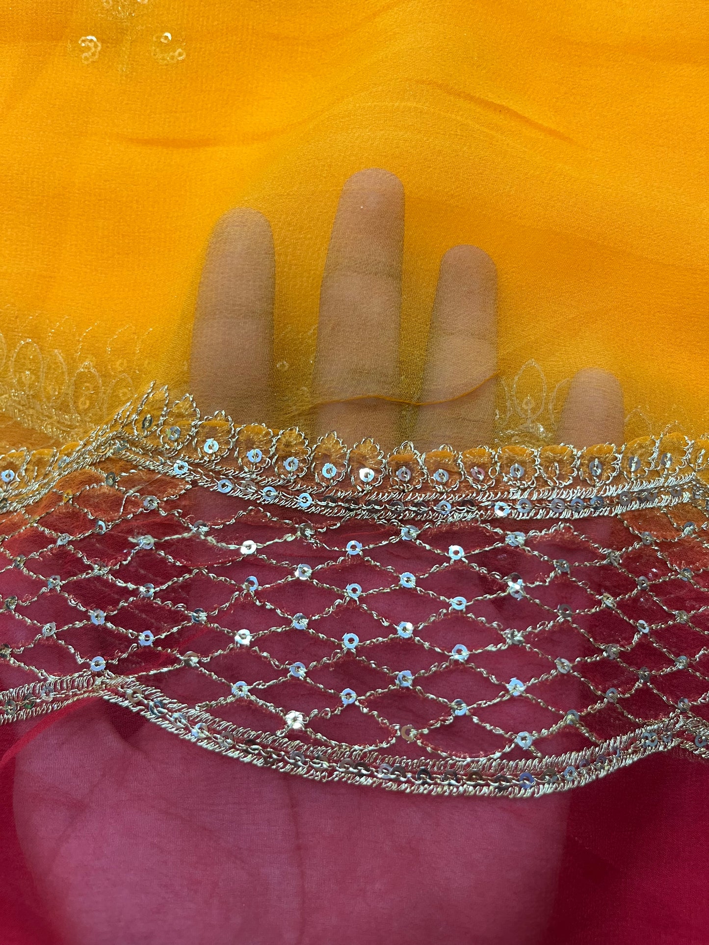 Piliya scalpe jaal border saree