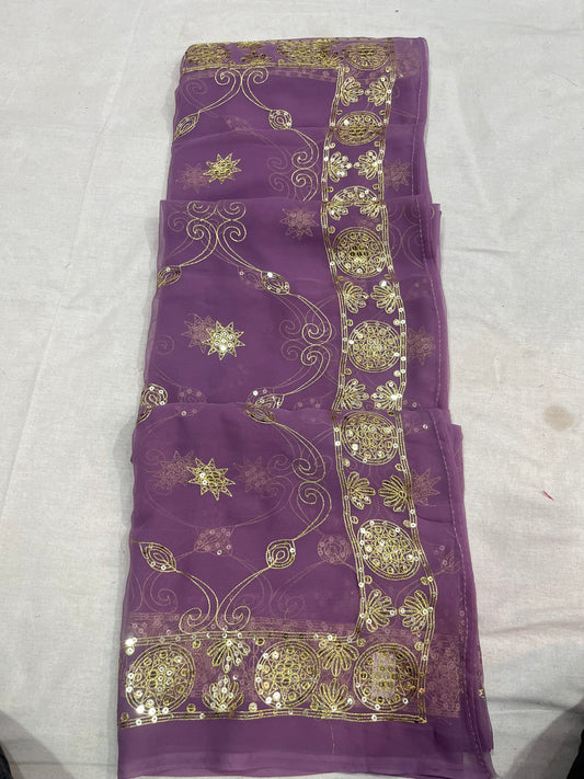 darbari border and jaal work saree