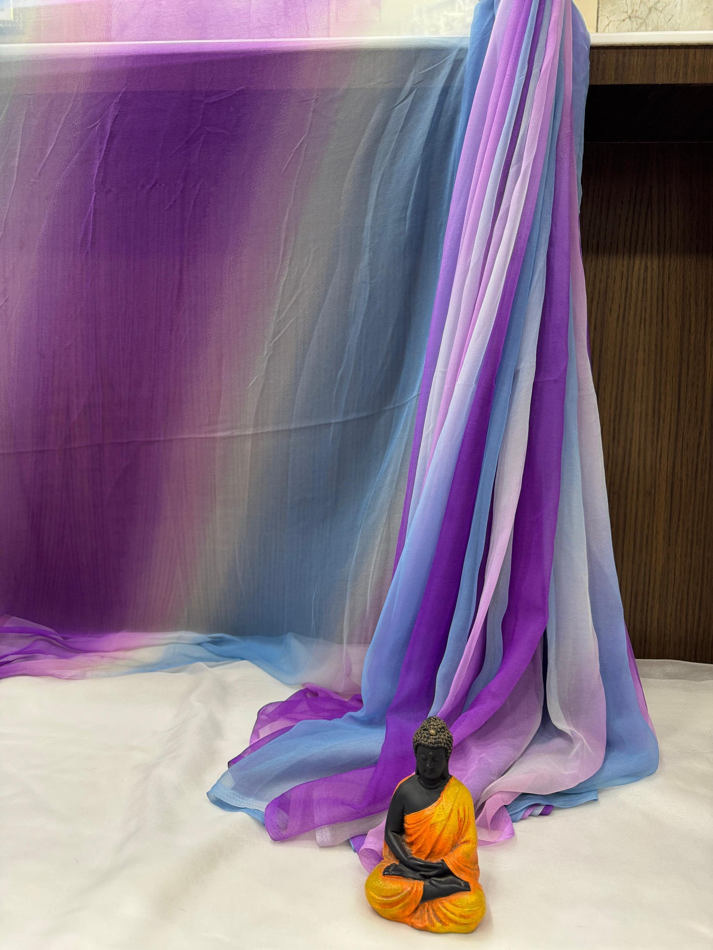 Die shaded saree