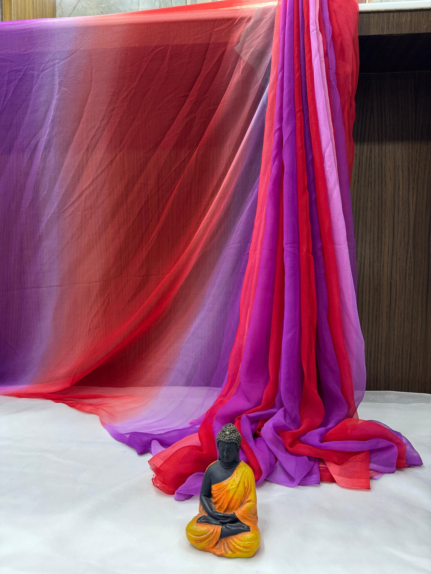 Die shaded saree