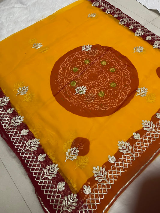 Piliya saree gota work
