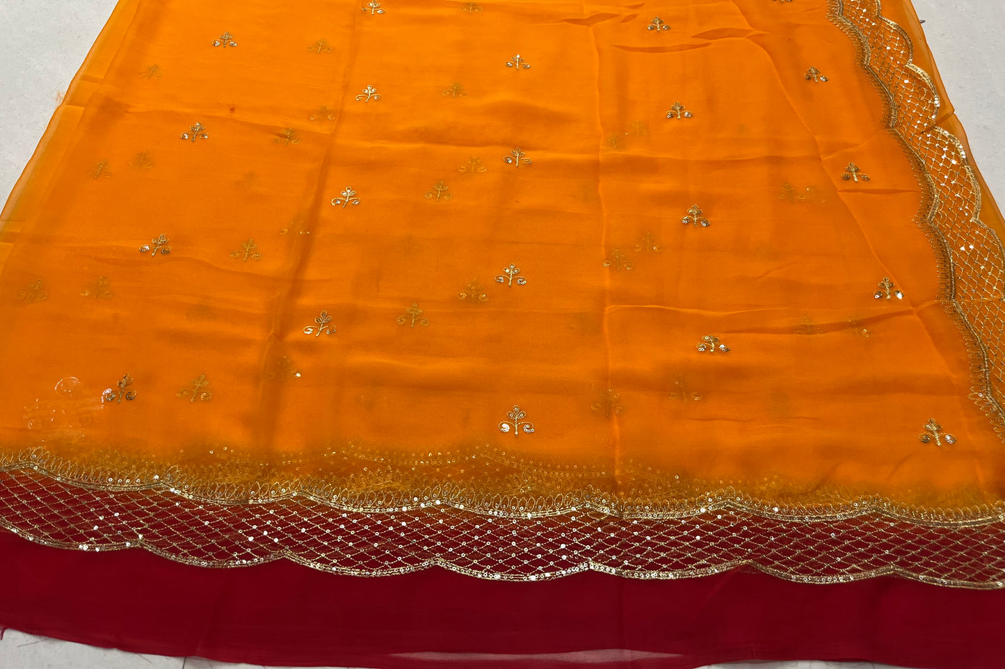Piliya scalpe jaal border saree