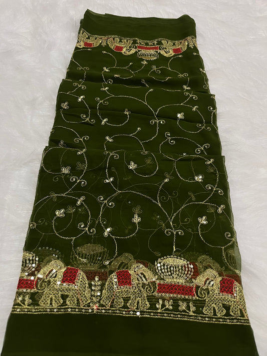 elephant jaal mehndi green color