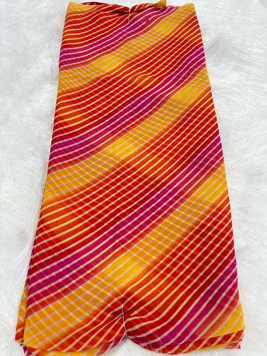 multi colour lehriya saree