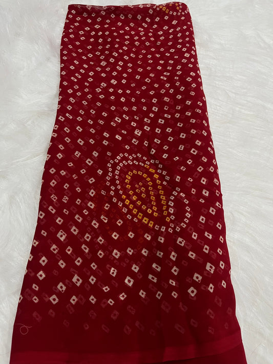 marron bandej saree