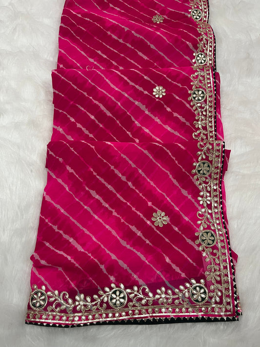 Rani lehriya gota patti work