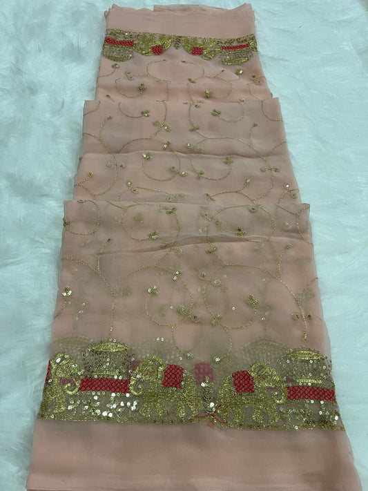 elephant jaal peach colour