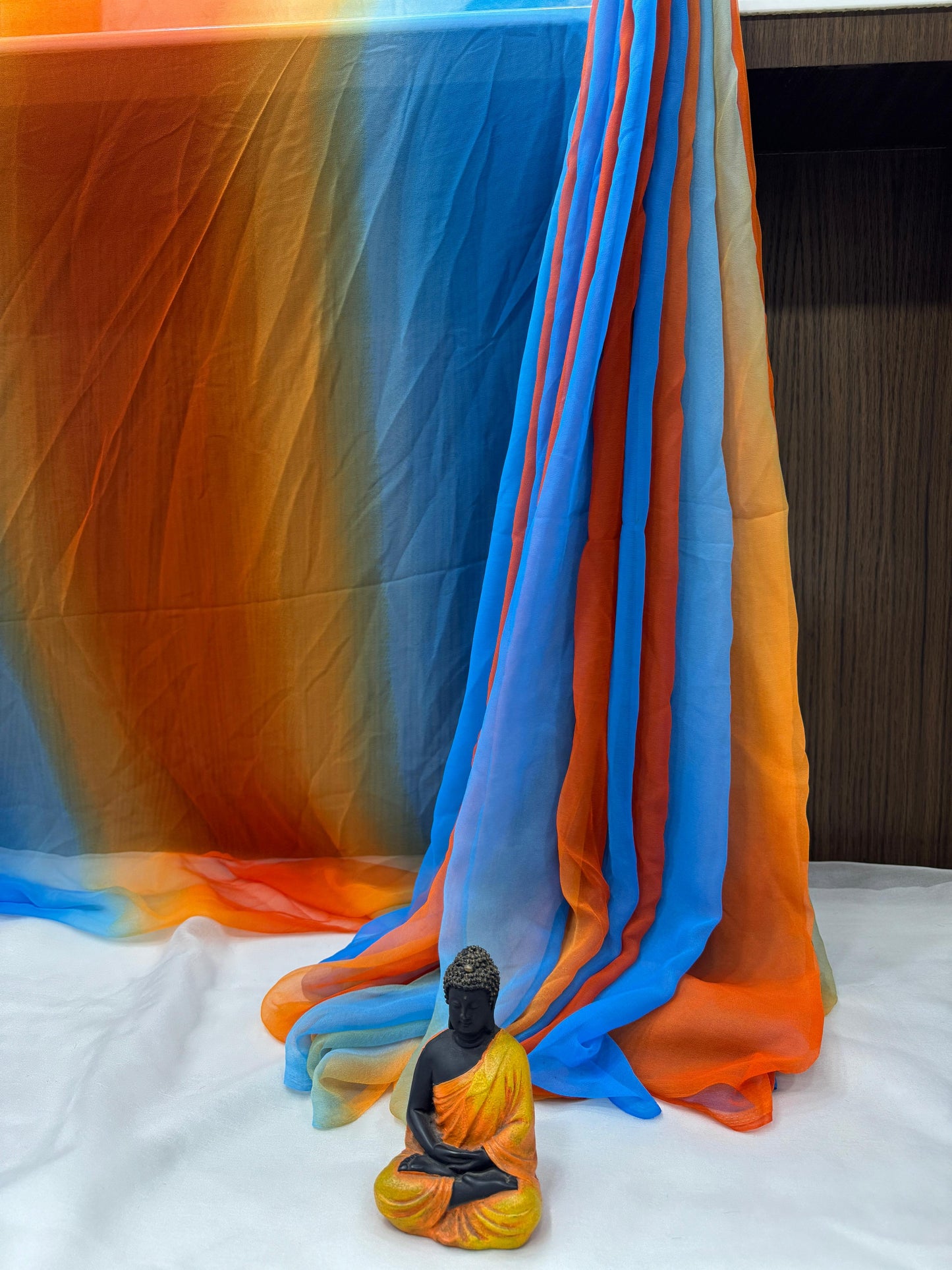 Die shaded saree