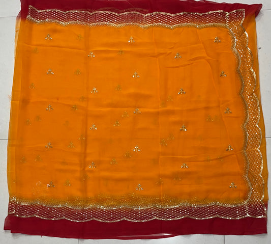 Piliya scalpe jaal border saree