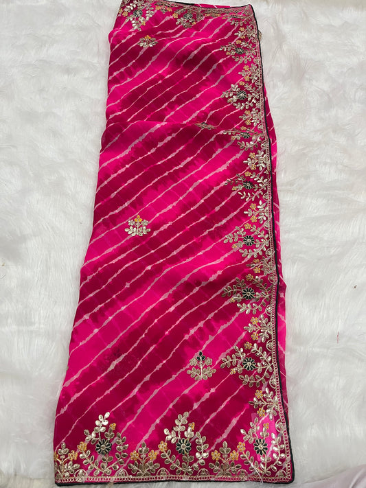 Rani lehriya gota resham work
